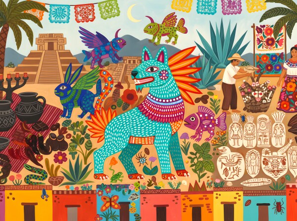 Oaxacan country.  Puzzle 54x40 cm - 500 Pieces